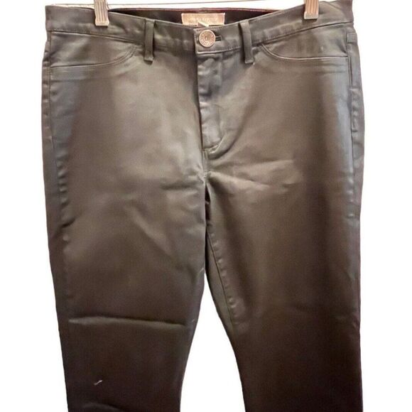 BANANA REPUBLIC Womens black coated twill ankle pants jeans Size 31 X 27.5 - Picture 3 of 8